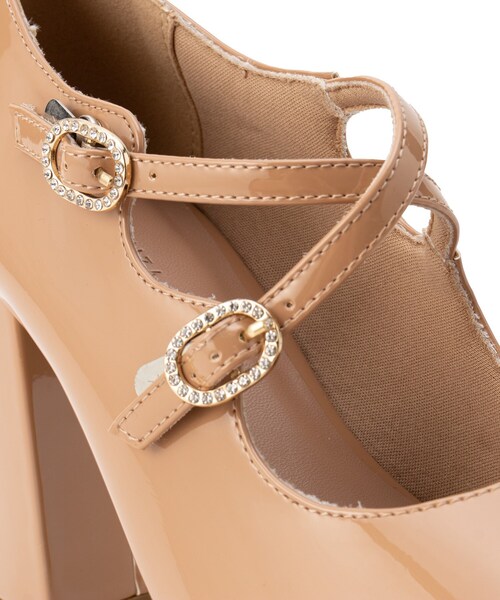 ESPERANZA(エスペランサ)の「◆クロスダブルバックル厚底パンプス 結婚式二次会 パーティー 24SS(パンプス・レディース・ブラック系1/ベージュ系1/ピンク系6・22.0cm/22.5cm/23.0cm/23.5cm/24.0cm/24.5cm)」の14枚目の写真