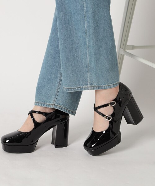 ESPERANZA(エスペランサ)の「◆クロスダブルバックル厚底パンプス 結婚式二次会 パーティー 24SS(パンプス・レディース・ブラック系1/ベージュ系1/ピンク系6・22.0cm/22.5cm/23.0cm/23.5cm/24.0cm/24.5cm)」の19枚目の写真