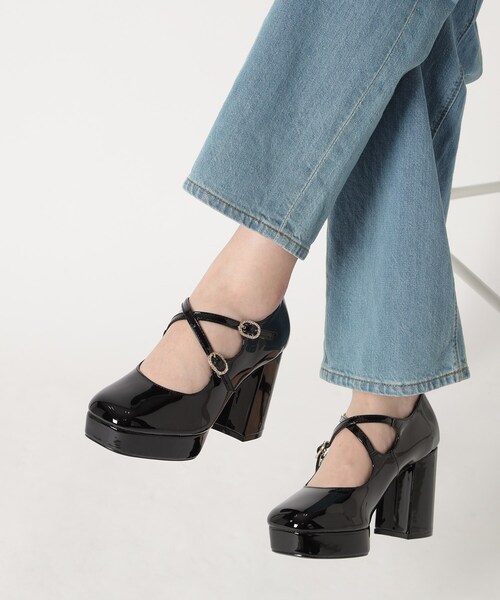 ESPERANZA(エスペランサ)の「◆クロスダブルバックル厚底パンプス 結婚式二次会 パーティー 24SS(パンプス・レディース・ブラック系1/ベージュ系1/ピンク系6・22.0cm/22.5cm/23.0cm/23.5cm/24.0cm/24.5cm)」の21枚目の写真