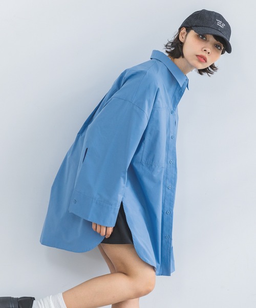 PAGEBOY（ページボーイ）の「コットンタッチルーズシャツ（シャツ/ブラウス・レディース・ブルー系その他/ブラック/スカイブルー/オフホワイト・FREE）」の16枚目の写真