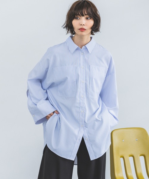 PAGEBOY（ページボーイ）の「コットンタッチルーズシャツ（シャツ/ブラウス・レディース・ブルー系その他/ブラック/スカイブルー/オフホワイト・FREE）」の22枚目の写真