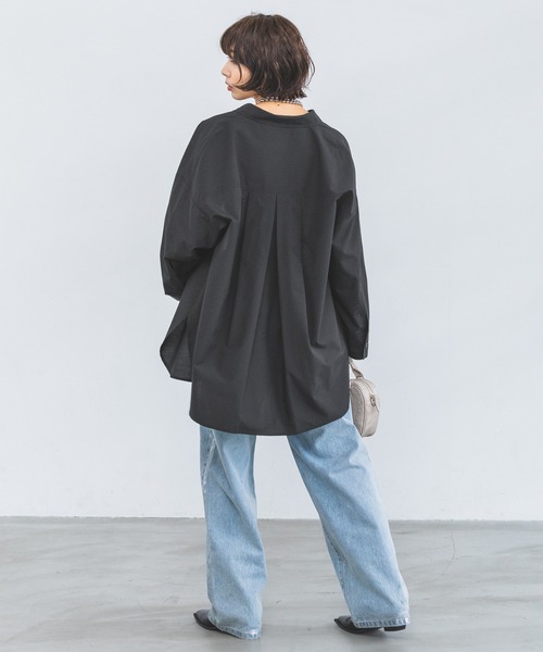 PAGEBOY（ページボーイ）の「コットンタッチルーズシャツ（シャツ/ブラウス・レディース・ブルー系その他/ブラック/スカイブルー/オフホワイト・FREE）」の14枚目の写真