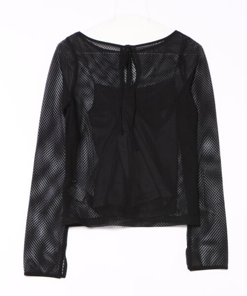 FRAY I.D（フレイアイディー）の「ストレッチラッセルレースボートネックプルオーバー（Tシャツ/カットソー・レディース・ブラック/ベージュ/ホワイト・FREE）」の20枚目の写真