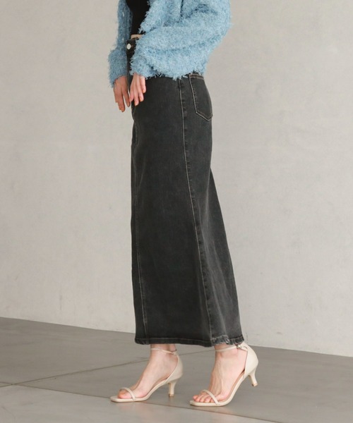 archives（アルシーヴ）の「デニムマーメイドスカート（スカート・レディース・グレー/サックスブルー/ブラック・MEDIUM/SMALL）」の9枚目の写真