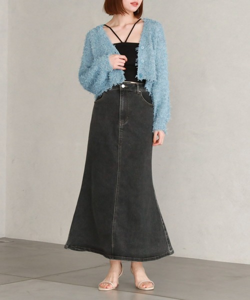 archives（アルシーヴ）の「デニムマーメイドスカート（スカート・レディース・グレー/サックスブルー/ブラック・MEDIUM/SMALL）」の14枚目の写真