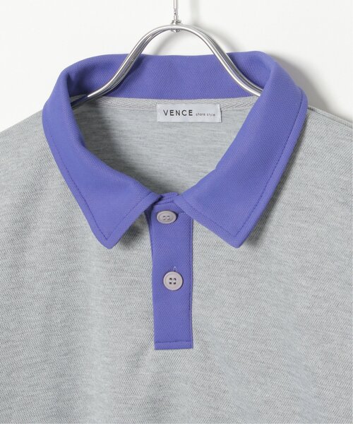 VENCEEXCHANGE(ヴァンスエクスチェンジ)の「切り替えポロスウェット(スウェット・メンズ・ベージュ/グリーン/グレー/ブラック・L/M)」の10枚目の写真