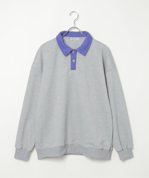 VENCEEXCHANGE(ヴァンスエクスチェンジ)の「切り替えポロスウェット(スウェット・メンズ・ベージュ/グリーン/グレー/ブラック・L/M)」の13枚目の写真