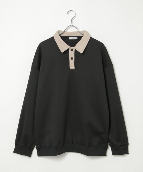 VENCEEXCHANGE(ヴァンスエクスチェンジ)の「切り替えポロスウェット(スウェット・メンズ・ベージュ/グリーン/グレー/ブラック・L/M)」の14枚目の写真
