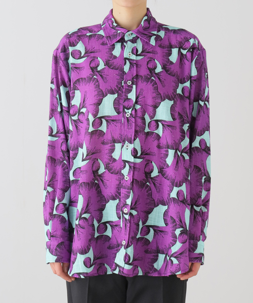 CITYSHOP(シティーショップ)の「【WAXMAN BROTHERS/ワックスマンブラザーズ】Oversize シャツ(シャツ/ブラウス・レディース・パープル/レッド・SMALL)」の15枚目の写真