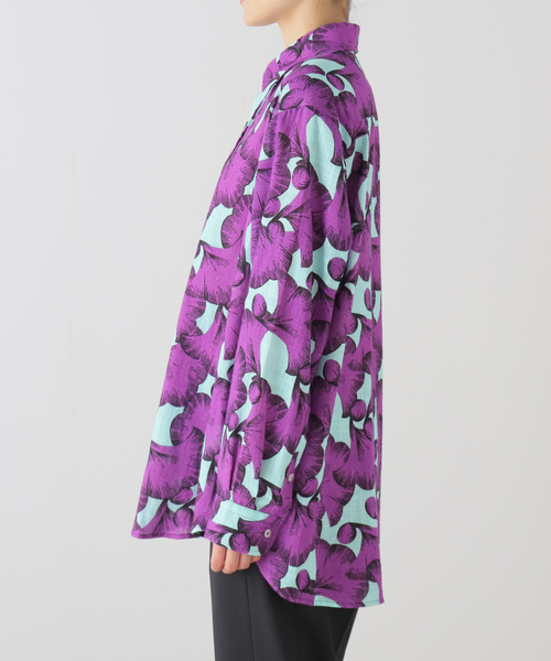 CITYSHOP(シティーショップ)の「【WAXMAN BROTHERS/ワックスマンブラザーズ】Oversize シャツ(シャツ/ブラウス・レディース・パープル/レッド・SMALL)」の20枚目の写真