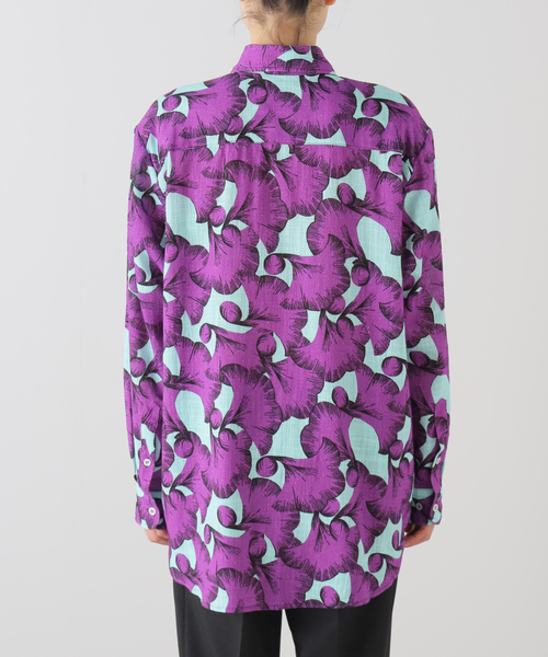 CITYSHOP(シティーショップ)の「【WAXMAN BROTHERS/ワックスマンブラザーズ】Oversize シャツ(シャツ/ブラウス・レディース・パープル/レッド・SMALL)」の10枚目の写真