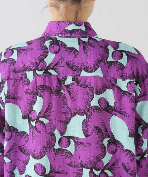 CITYSHOP(シティーショップ)の「【WAXMAN BROTHERS/ワックスマンブラザーズ】Oversize シャツ(シャツ/ブラウス・レディース・パープル/レッド・SMALL)」の3枚目の写真