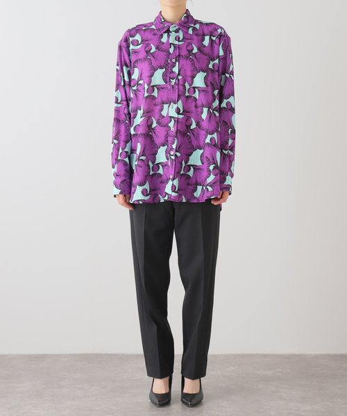 CITYSHOP(シティーショップ)の「【WAXMAN BROTHERS/ワックスマンブラザーズ】Oversize シャツ(シャツ/ブラウス・レディース・パープル/レッド・SMALL)」の7枚目の写真
