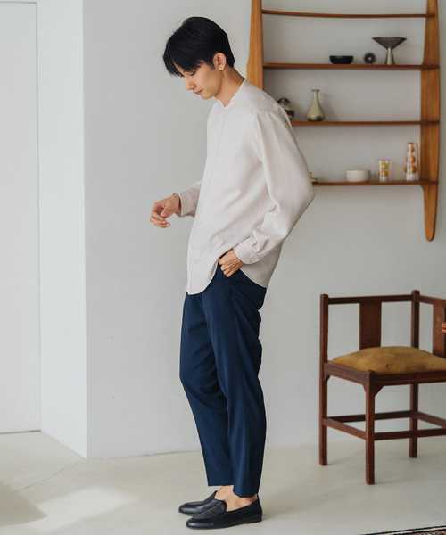 EDIFICE(エディフィス)の「ウォッシャブル バンドカラーシャツ(シャツ/ブラウス・メンズ・ホワイト/ベージュ/ライトグリーン/ネイビー・SMALL/MEDIUM/LARGE/X-LARGE)」の11枚目の写真