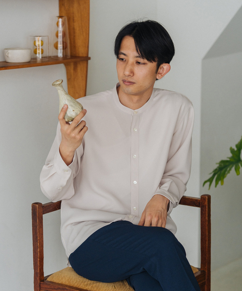 エディフィス　ペイズリーシャツ FREAK'S STORE｜オーバーサイズ ライトメッシュ オープンカラー