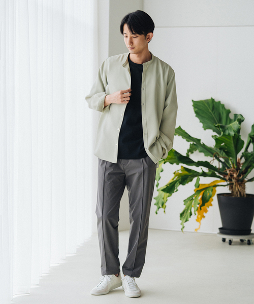 EDIFICE(エディフィス)の「ウォッシャブル バンドカラーシャツ(シャツ/ブラウス・メンズ・ホワイト/ベージュ/ライトグリーン/ネイビー・SMALL/MEDIUM/LARGE/X-LARGE)」の22枚目の写真