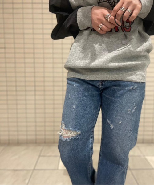 NEEDBY heritage(ニードバイヘリテージ)の「NEEDBY heritage(ニードバイヘリテージ)NO.7/ハイライズストレートROLLUP/N1V2V01(デニムパンツ・レディース・ブルー・24/25/26/27/28)」の10枚目の写真