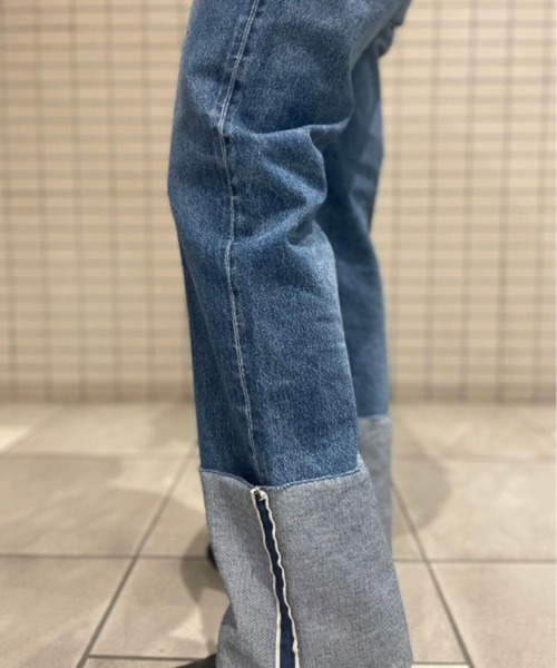 NEEDBY heritage(ニードバイヘリテージ)の「NEEDBY heritage(ニードバイヘリテージ)NO.7/ハイライズストレートROLLUP/N1V2V01(デニムパンツ・レディース・ブルー・24/25/26/27/28)」の11枚目の写真