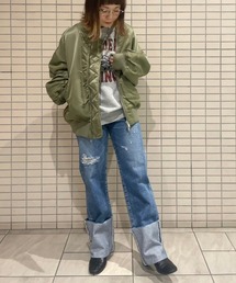 NEEDBY heritage | NEEDBY heritage（ニードバイヘリテージ）NO.7/ハイライズストレートROLLUP/N1V2V01(デニムパンツ)