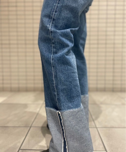 NEEDBY heritage(ニードバイヘリテージ)の「NEEDBY heritage(ニードバイヘリテージ)NO.7/ハイライズストレートROLLUP/N1V2V01(デニムパンツ・レディース・ブルー・24/25/26/27/28)」の18枚目の写真