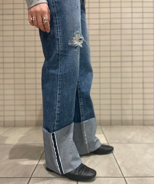 NEEDBY heritage(ニードバイヘリテージ)の「NEEDBY heritage(ニードバイヘリテージ)NO.7/ハイライズストレートROLLUP/N1V2V01(デニムパンツ・レディース・ブルー・24/25/26/27/28)」の22枚目の写真