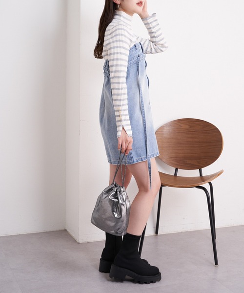 【完売品】 PARTY デニムベアミニワンピース 現行品 Chico（チコ）の「デニムベアミニワンピース（ワンピース）」 - WEAR