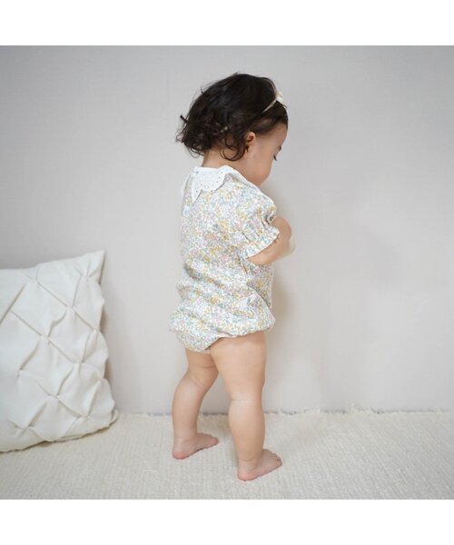 apres les cours（アプレレクール）の「衿フリルボディースーツ（ロンパース・キッズ・ブラック/その他3/アイボリー・80/70）」の6枚目の写真