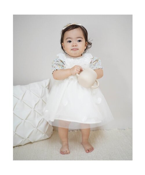 apres les cours（アプレレクール）の「衿フリルボディースーツ（ロンパース・キッズ・ブラック/その他3/アイボリー・80/70）」の8枚目の写真