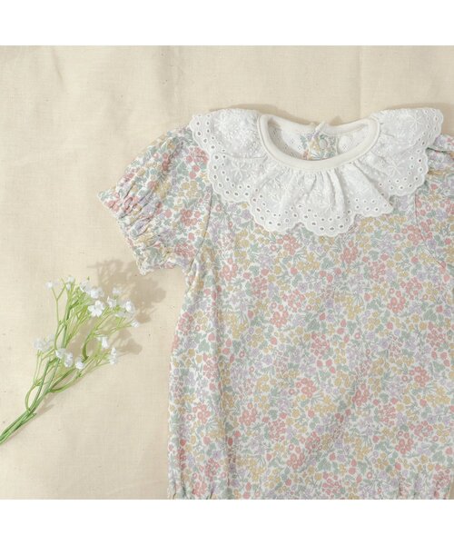 apres les cours（アプレレクール）の「衿フリルボディースーツ（ロンパース・キッズ・ブラック/その他3/アイボリー・80/70）」の12枚目の写真