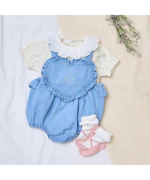 apres les cours（アプレレクール）の「衿フリルボディースーツ（ロンパース・キッズ・ブラック/その他3/アイボリー・80/70）」の13枚目の写真