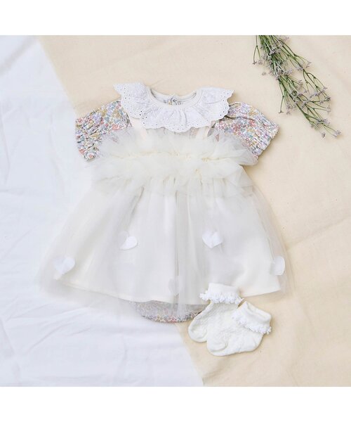 apres les cours（アプレレクール）の「衿フリルボディースーツ（ロンパース・キッズ・ブラック/その他3/アイボリー・80/70）」の15枚目の写真