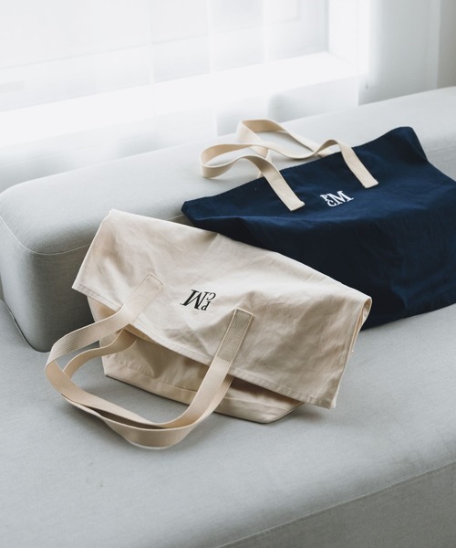 PARROTT CANVAS(パロットキャンバス)の「PARROTT CANVAS キャンバストート(トートバッグ・レディース・ネイビー/オフホワイト・-)」の8枚目の写真
