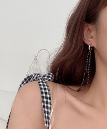 aimoha（アイモハ）の「韓国風優しい水晶チェーンピアス（ピアス（両耳用））」