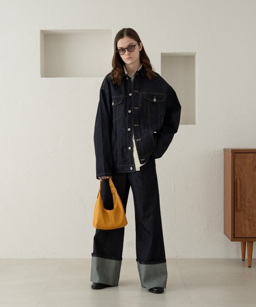 selle glant(セレグランテ)の「ROLL UP BAGGY DENIM PANTS/ロールアップバギーデニムパンツ(デニムパンツ・メンズ・ブラック/インディゴブルー/ブルー系/ブラック系/サックスブルー・LARGE/MEDIUM/SMALL)」の21枚目の写真