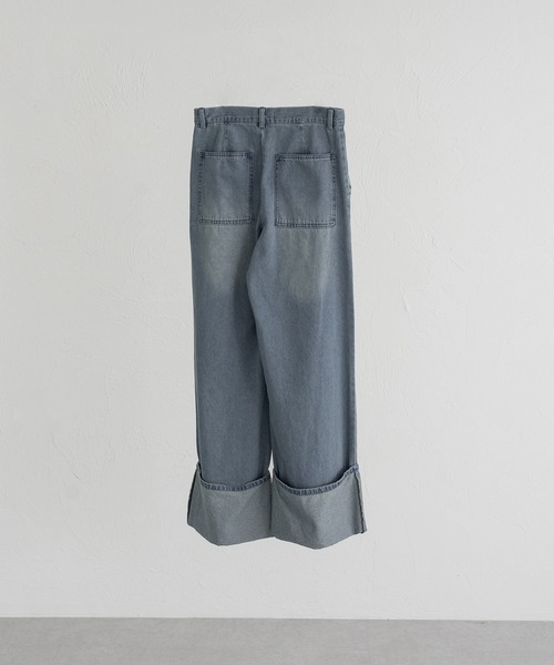 セール】ROLL UP BAGGY DENIM PANTS/ロールアップバギーデニムパンツ