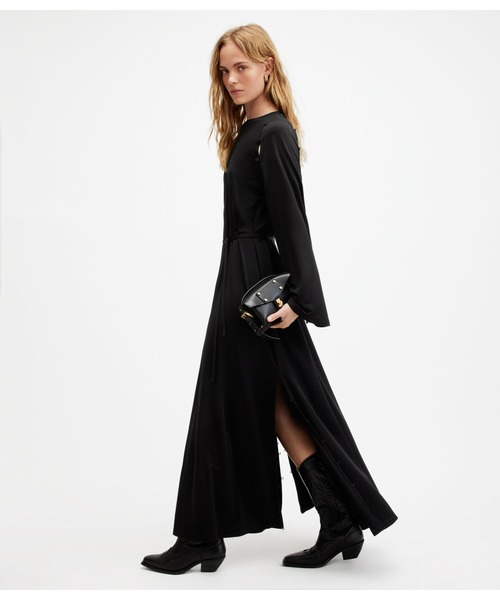 ALLSAINTS(オールセインツ)の「SUSANNAH REMOVABLE SLEEVE MAXI DRESS | SUSANNAH リムーバブル スリーブ マキシ ドレス・ワンピース(ワンピース・レディース・ブラック・8/4/6/2/10)」の9枚目の写真