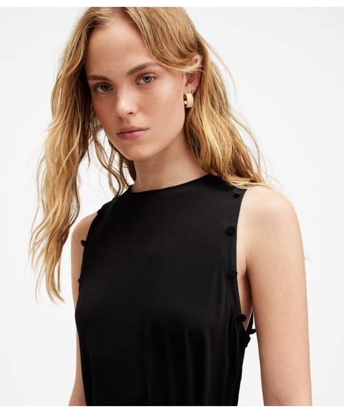 ALLSAINTS(オールセインツ)の「SUSANNAH REMOVABLE SLEEVE MAXI DRESS | SUSANNAH リムーバブル スリーブ マキシ ドレス・ワンピース(ワンピース・レディース・ブラック・8/4/6/2/10)」の8枚目の写真