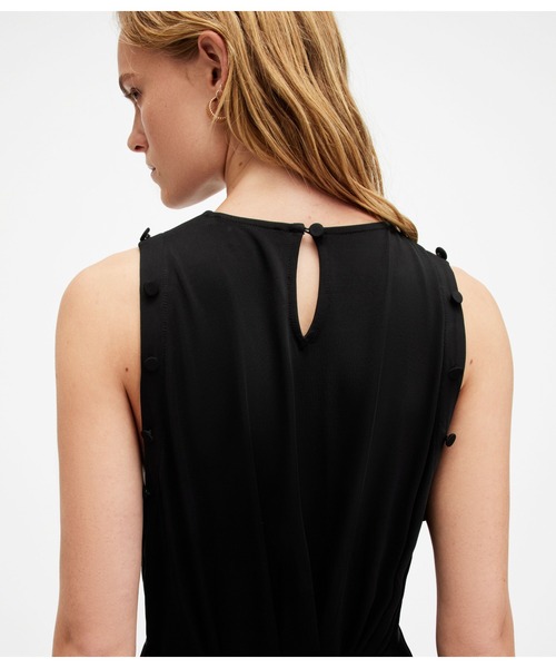 ALLSAINTS(オールセインツ)の「SUSANNAH REMOVABLE SLEEVE MAXI DRESS | SUSANNAH リムーバブル スリーブ マキシ ドレス・ワンピース(ワンピース・レディース・ブラック・8/4/6/2/10)」の5枚目の写真
