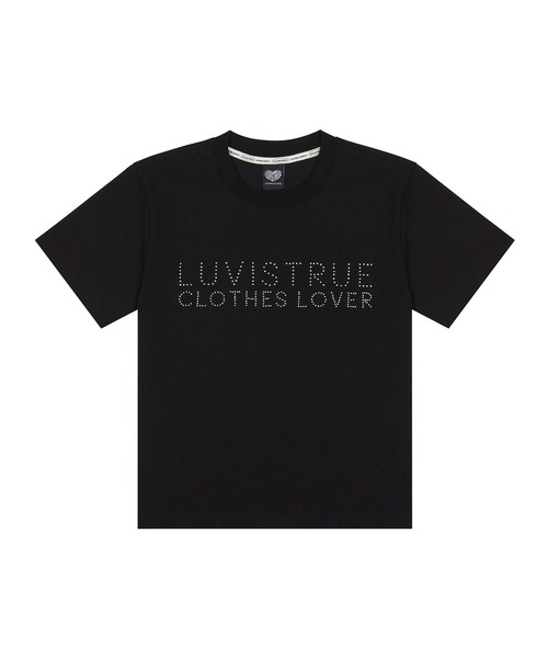 LUVISTRUE(ラヴイズトゥルー)の「HOTFIX BASIC TEE(Tシャツ/カットソー・レディース・ホワイト/ブラック・FREE)」の6枚目の写真