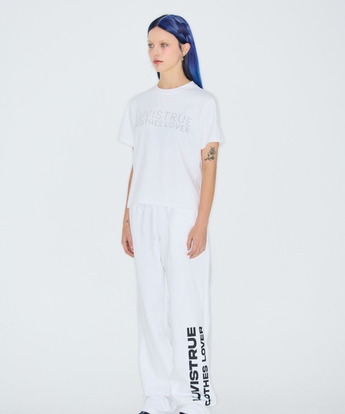 LUVISTRUE(ラヴイズトゥルー)の「HOTFIX BASIC TEE(Tシャツ/カットソー・レディース・ホワイト/ブラック・FREE)」の9枚目の写真