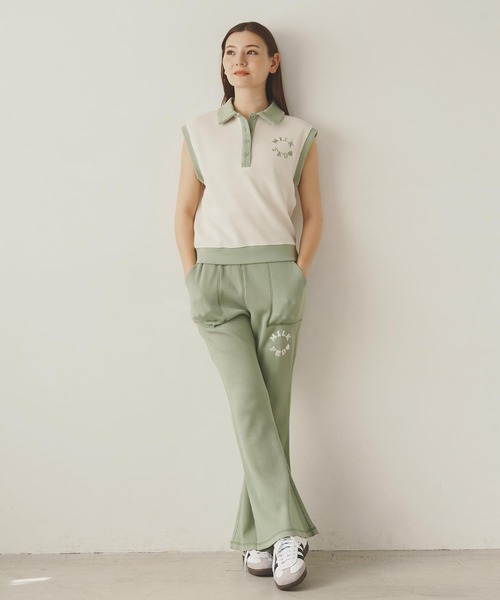 MILKFED.（ミルクフェド）の「WAFFLE SLEEVELESS TOP（ポロシャツ・レディース・オフホワイト/ブラック/ネイビー・ONE SIZE）」の13枚目の写真