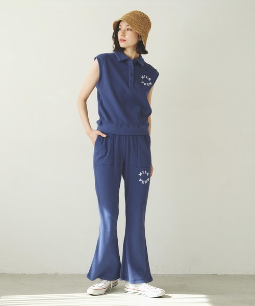 MILKFED.（ミルクフェド）の「WAFFLE SLEEVELESS TOP（ポロシャツ・レディース・オフホワイト/ブラック/ネイビー・ONE SIZE）」の17枚目の写真