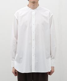 EDIFICE LA BOUCLE | 【LA BOUCLE / ラブ―クル】120/2SUVIN タイプライター バンドカラーシャツ(シャツ/ブラウス)