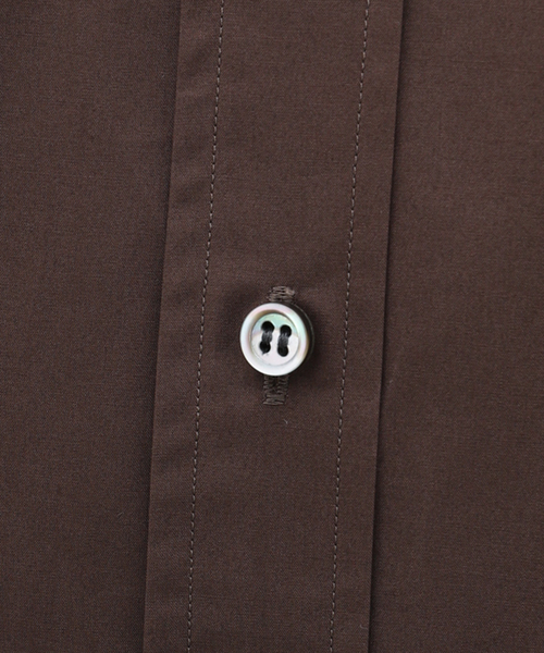 EDIFICE LA BOUCLE(エディフィスラブークル)の「【LA BOUCLE / ラブ―クル】120/2SUVIN タイプライター バンドカラーシャツ(シャツ/ブラウス・メンズ・ホワイト/ライトグレー/ブラウン・MEDIUM/LARGE)」の12枚目の写真