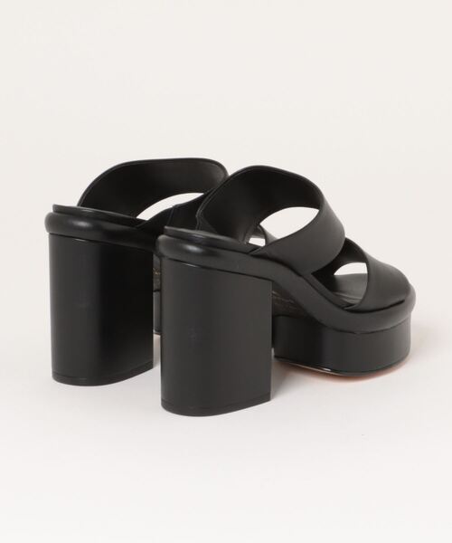 CARRANO 厚底サンダル ブラック美品２４㌢ セール】【CARRANO】厚底チャンキーヒールミュールサンダル