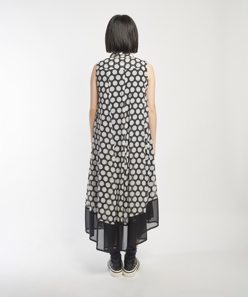 ドット柄 シフォン シャツワンピース 楽天市場】2color レディース ドット柄ロングシャツワンピース ドット