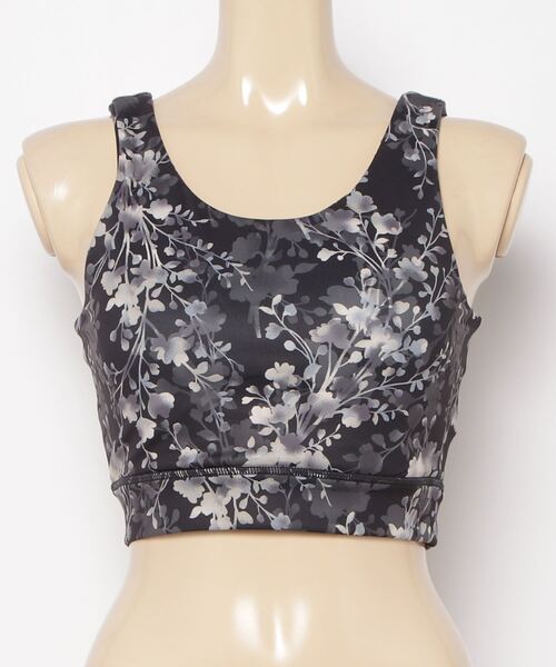 NERGY（ナージー）の「ナージージャパン NERGY フラワープリントブラ_（スポーツブラ・レディース・ブラック/ブラウン/ブルー・L/M）」の2枚目の写真