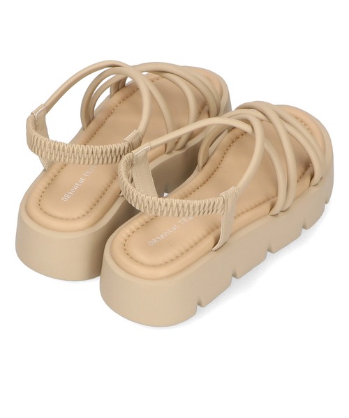 ORiental TRaffic（オリエンタルトラフィック）の「チューブストラップ厚底サンダル/41218（サンダル・レディース・ブラック/ベージュ・SS/S/M/L/LL/3L）」の5枚目の写真