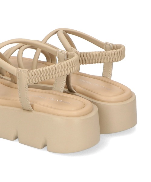 ORiental TRaffic（オリエンタルトラフィック）の「チューブストラップ厚底サンダル/41218（サンダル・レディース・ブラック/ベージュ・SS/S/M/L/LL/3L）」の7枚目の写真