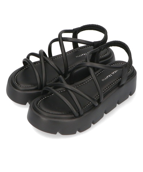 ORiental TRaffic（オリエンタルトラフィック）の「チューブストラップ厚底サンダル/41218（サンダル・レディース・ブラック/ベージュ・SS/S/M/L/LL/3L）」の11枚目の写真